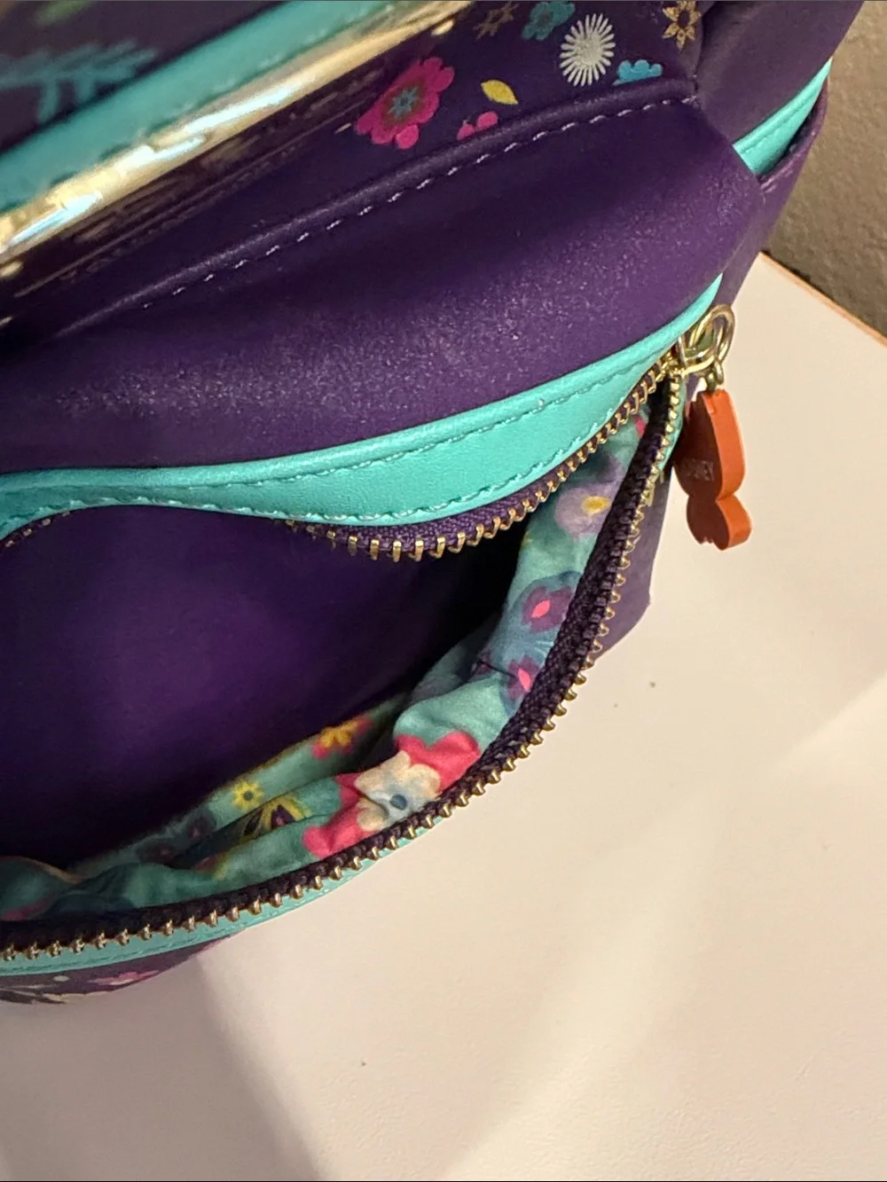 Disney Loungefly Encanto Purple Floral Mini Backpack